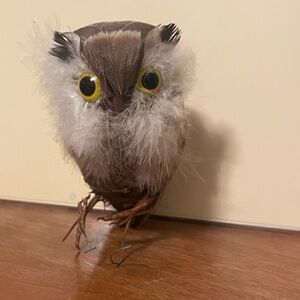 Brown and White Owl Christmas Ornament